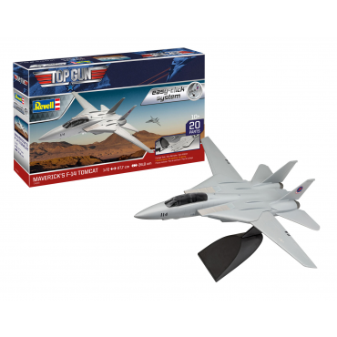 KIT PARA MONTAR REVELL EASY CLICK AVIÃO TOP GUN MAVERICK'S F-14 TOMCAT 1/72 20 PEÇAS REV 04966